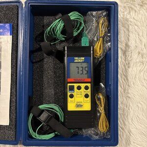 Ritchie Yellow Jacket 69205 Differential Digital Thermometer w/ Straps & Probes